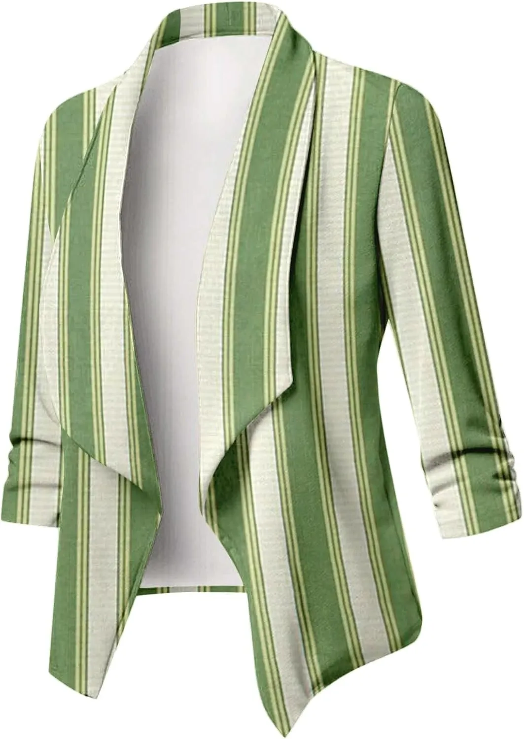 2023 Casual Blazer Jacket for Women Trendy Long Sleeve Open Front Work Office Blazers Lapel Button Business Jacket Coats