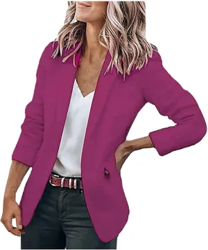2024 Blazers for Women Fall Fashion Business Casual Outfits Long Sleeve Women's Blazers & Suit Jackets with Pockets