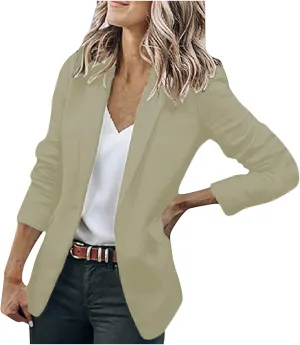 2024 Blazers for Women Fall Fashion Business Casual Outfits Long Sleeve Women's Blazers & Suit Jackets with Pockets