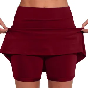 aihihe Golf Skirts for Women Tummy Control Long Womens Biker Shorts with Pockets Running Shorts Men 5 inch