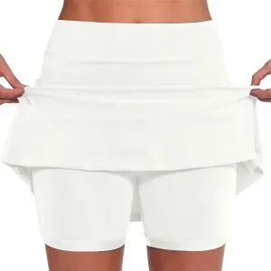 aihihe Tennis Skirts for Women with Shorts Pleated Black Cotton Pleated Skirt for Women Bike Shorts Women Cotton