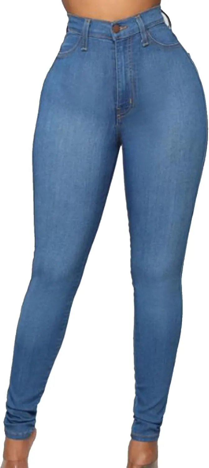 Akapi Jeans Mujer, Akapi Curvy Jeans, Classic High Waist Butt Lift Stretch Slim Fit Denim Pants for Women