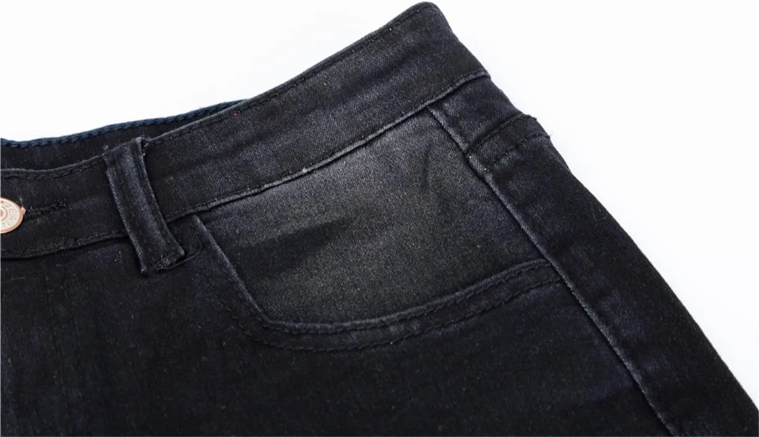 Andongnywell Women's Skinny Ripped Bell Bottom Jeans High Waisted Slim Fit Flared Denim Pants Bootcut Trousers with Pockets