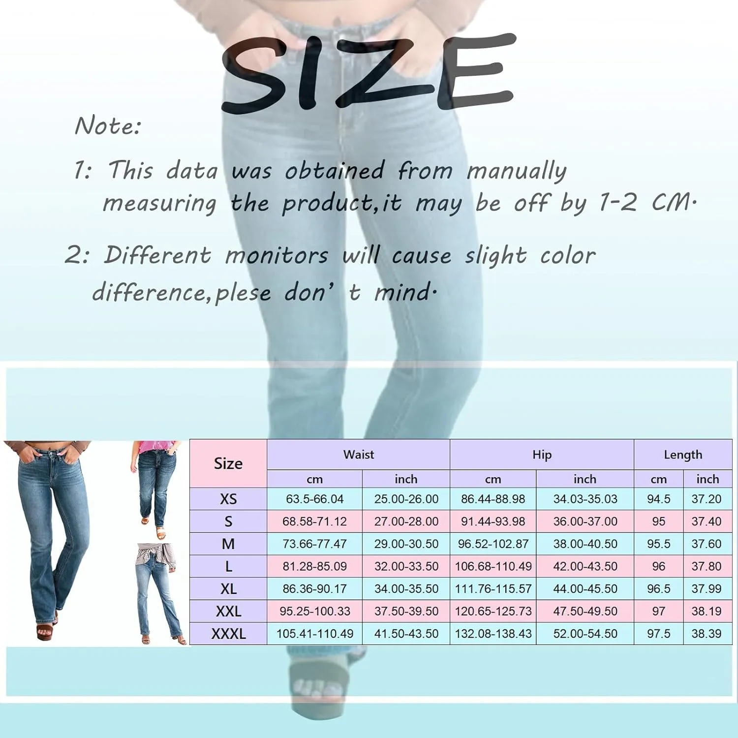 Anupeg Holy Grail Tummy Control Bootcut Jeans for Women - High Waisted Stretchy