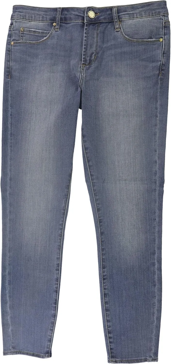 Articles of Society Womens Super-Soft Split-Hem Skinny Fit Jeans, Blue, 29