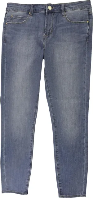 Articles of Society Womens Super-Soft Split-Hem Skinny Fit Jeans, Blue, 29