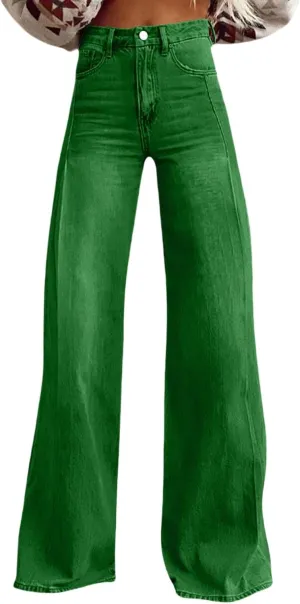 Baggy Jeans Pant for Women 2025 Summer Casual Wide Leg Sweatpant Jeans Print Denim Vintage Pant 90s Y2K Streetwear