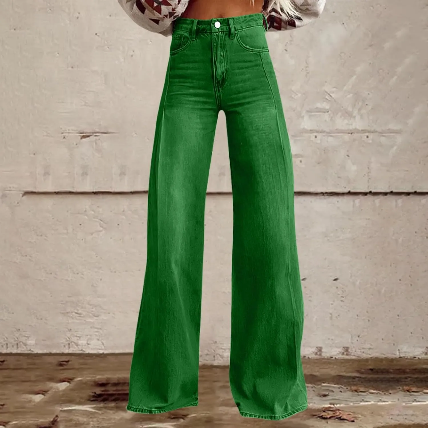 Baggy Jeans Pant for Women 2025 Summer Casual Wide Leg Sweatpant Jeans Print Denim Vintage Pant 90s Y2K Streetwear