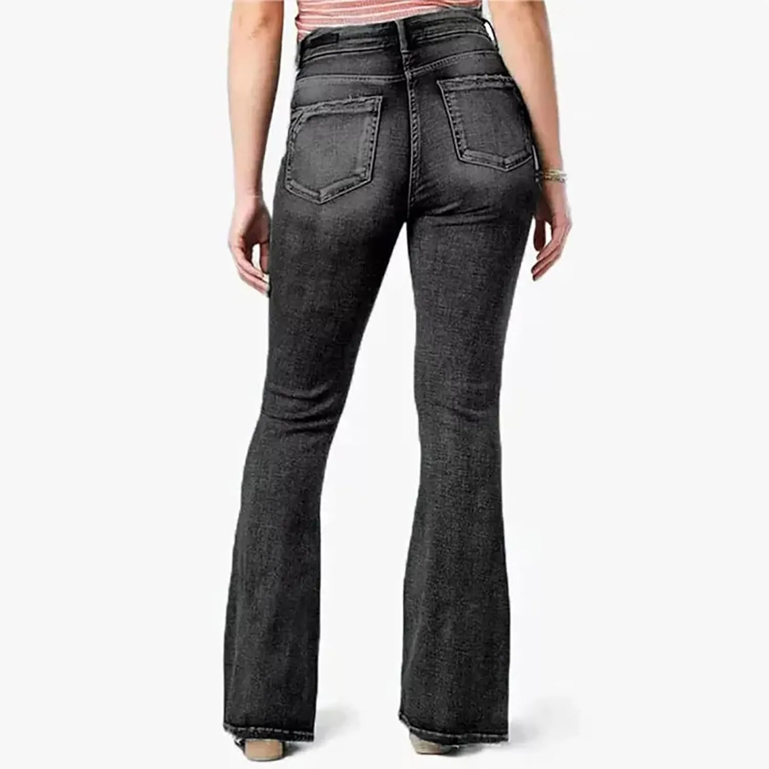 Bell Bottom Jeans for Women Slim Wide Leg Denim Pants Trendy High Waisted Stretchy Skinny Jeans Casual Trousers