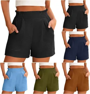 Bermuda Shorts for Women High Waist with Pockets Loungwear Athletic Shorts Summer Bottoms