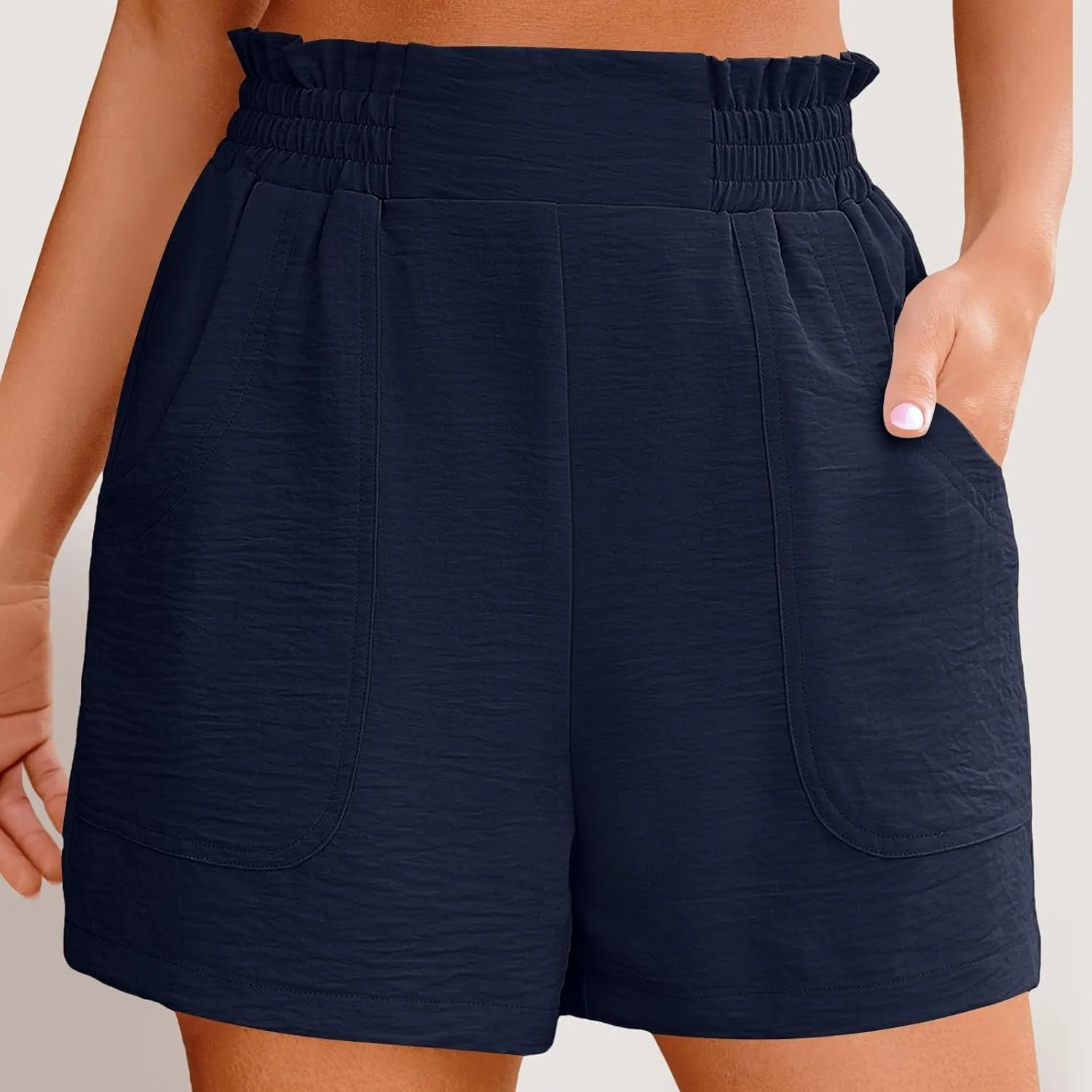 Bermuda Shorts for Women High Waist with Pockets Loungwear Athletic Shorts Summer Bottoms