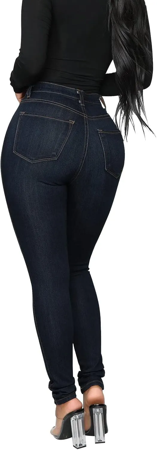 BISUAL Womens High Waisted Butt Lifting Jeans Distressed Stretch Skinny Sexy Colombian Jeans for Women