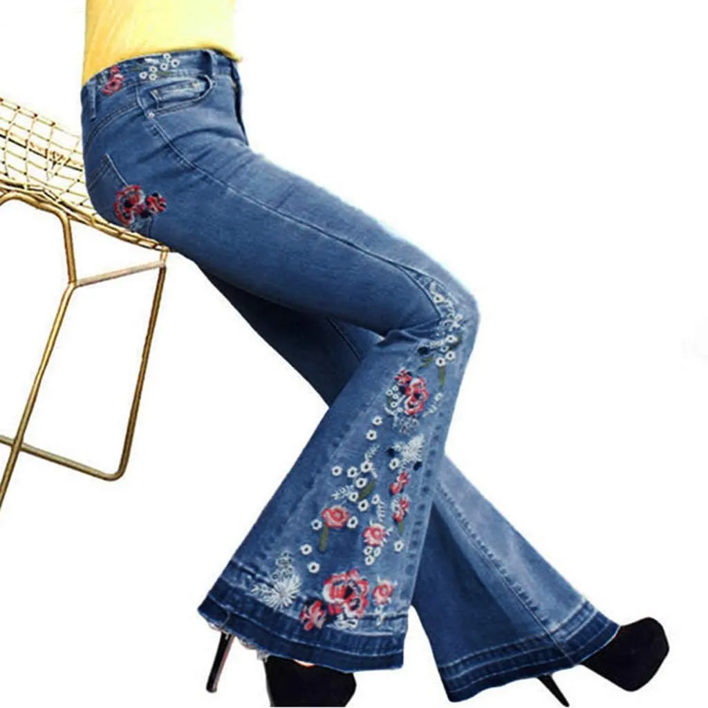 Black Flare Jeans, Women's Totally Shaping Curvy Strethy Bootcut Flare Denin Jeans
