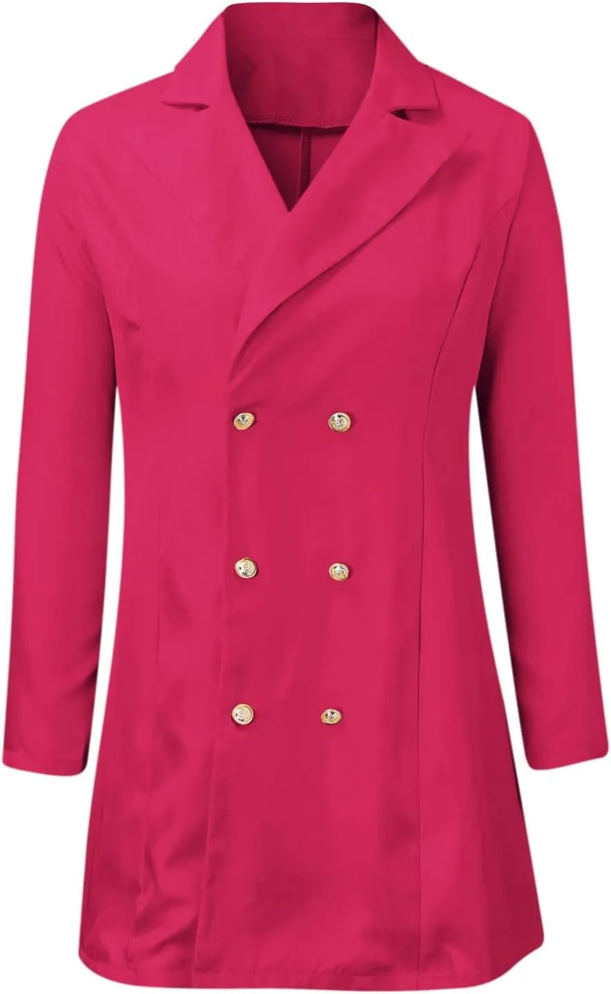 Blazer for Women Button Lapel Waist Closed Medium-Length Casual Business Elegant Temperament Comfy Stylish Work Suit