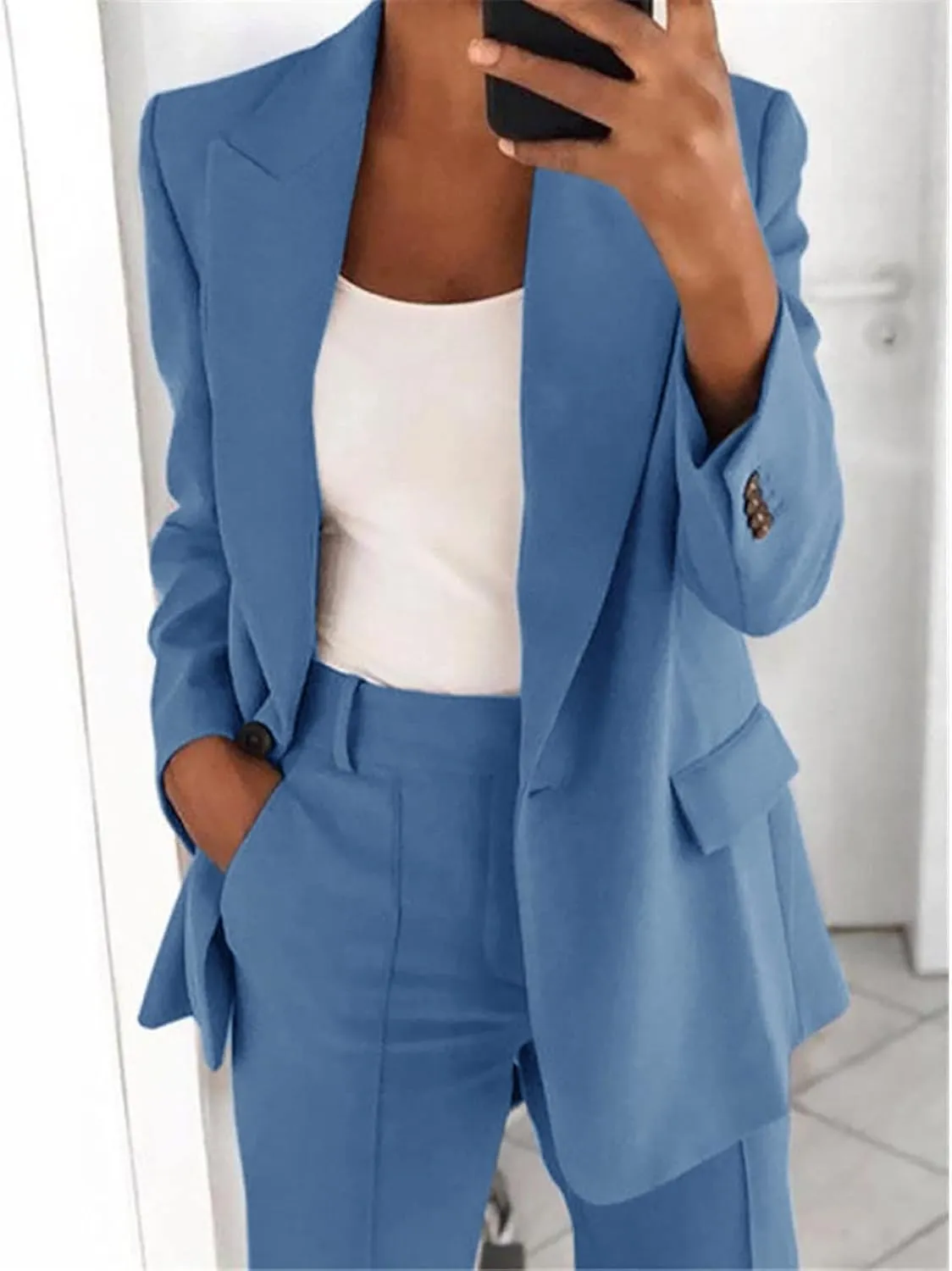 Blazer for Women Lapel Sleeveless Pocket Dressy Casual Business Comfortable Comfort Fit Fashion Suit Jackets