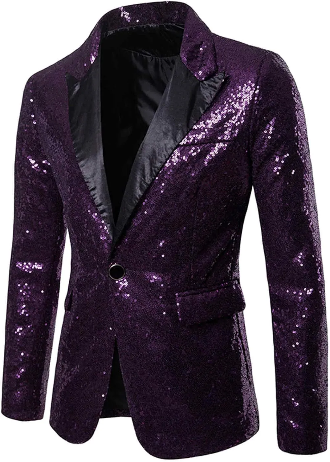 Blazers for Men Men's Coat Jacket Casual Buckle Lapels Printed Single-breasted Suit Long Sleeves Button Jacket