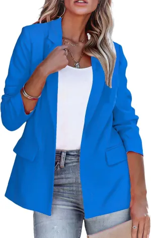 Blazers for Women Business Casual Jackets Open Front Long Sleeve Cardigan Professional Work Suit Jacket Lapel Outfits