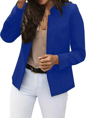 Blazers for Women Business Casual Long Sleeve Open Front Trendy Blazer Jacket Plus Size Comfy Work Office Suit