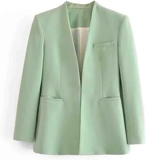 Blazers for Women Business Casual Suit Coat Fashion Solid Long Sleeve Blazer Open Front Cardigan Work Suit