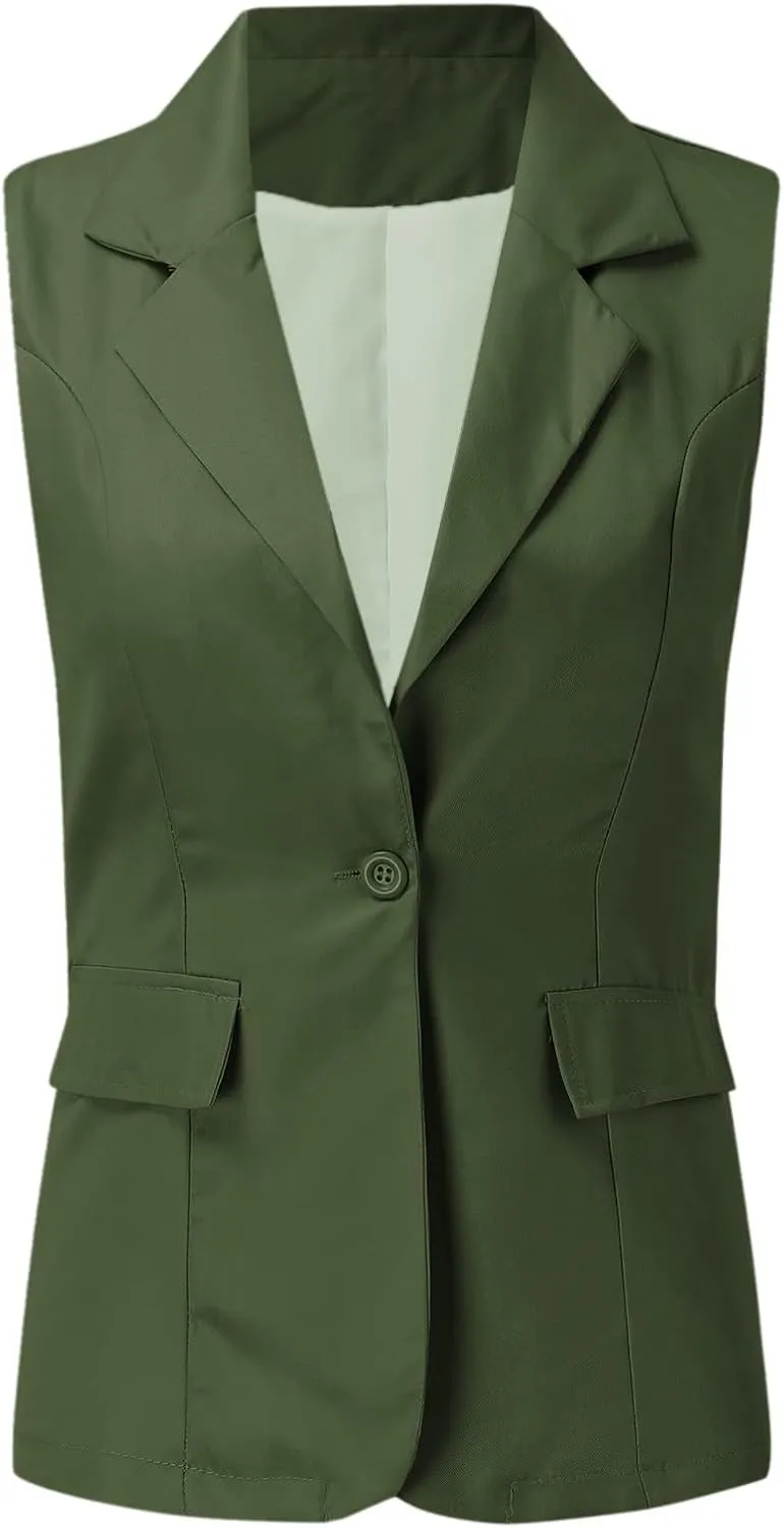 Blazers for Women Business Work Casual Open Front Short Sleeve Blazers Suit Summer Comfy Lightweight Office Vest Tops