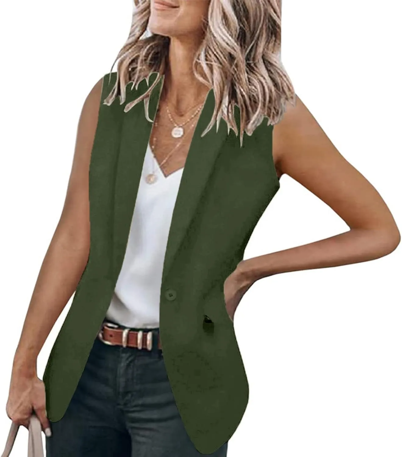 Blazers for Women Business Work Casual Open Front Short Sleeve Blazers Suit Summer Comfy Lightweight Office Vest Tops