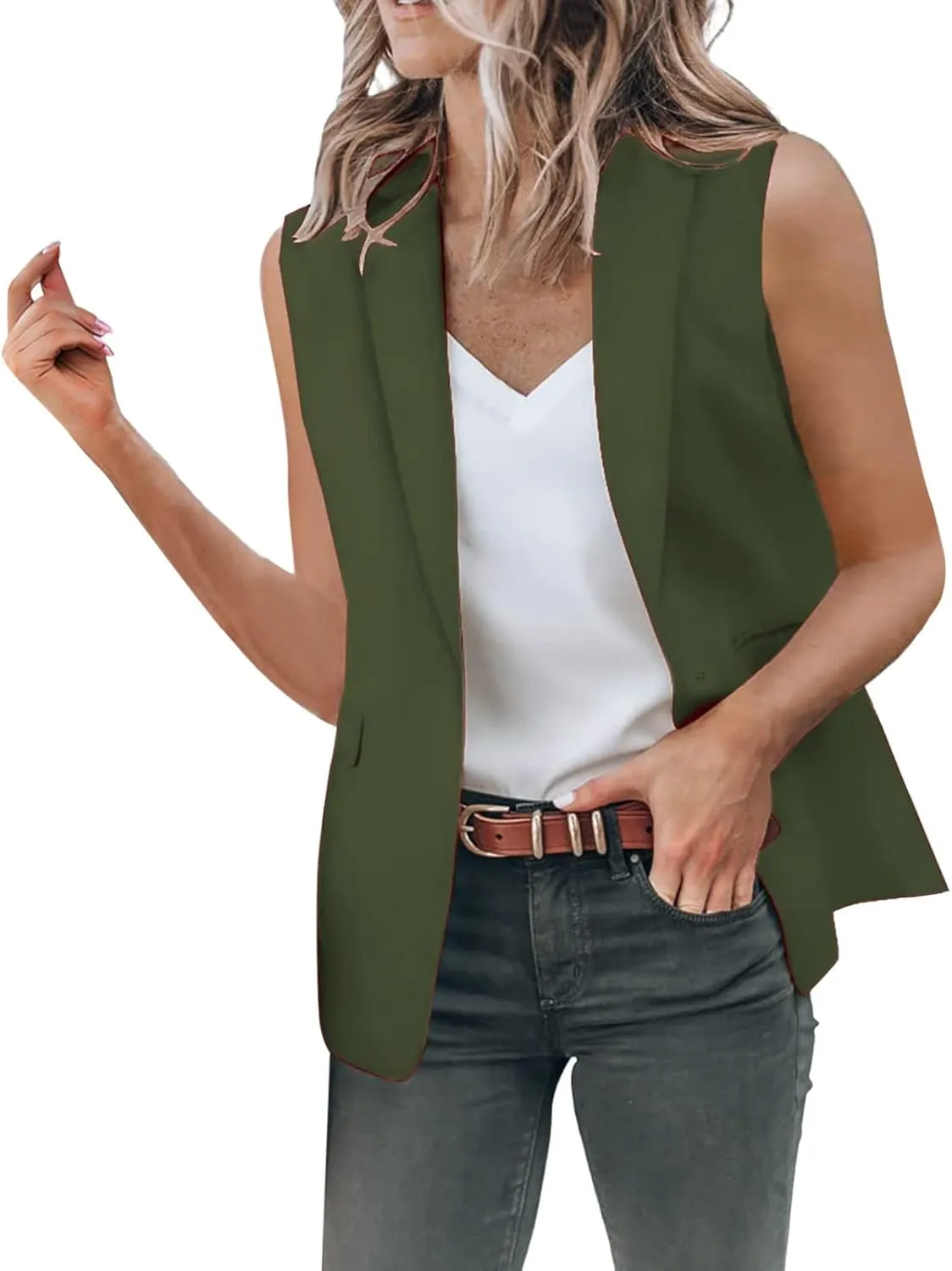 Blazers for Women Business Work Casual Open Front Short Sleeve Blazers Suit Summer Comfy Lightweight Office Vest Tops