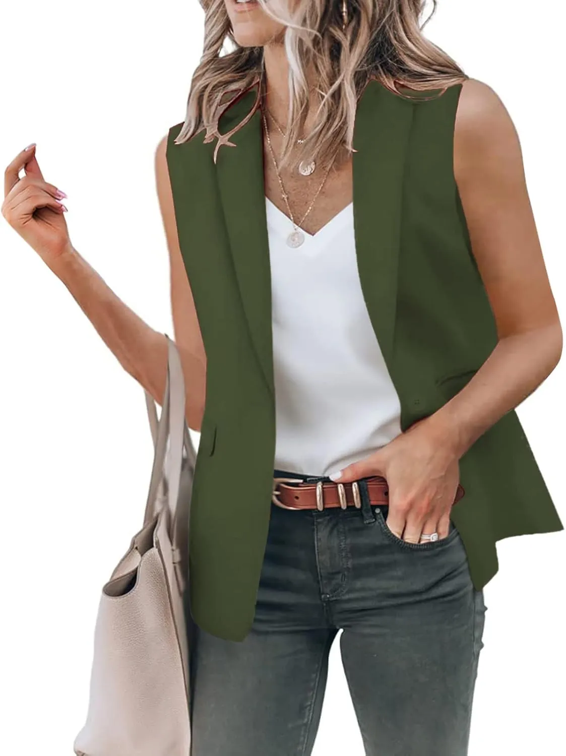 Blazers for Women Business Work Casual Open Front Short Sleeve Blazers Suit Summer Comfy Lightweight Office Vest Tops