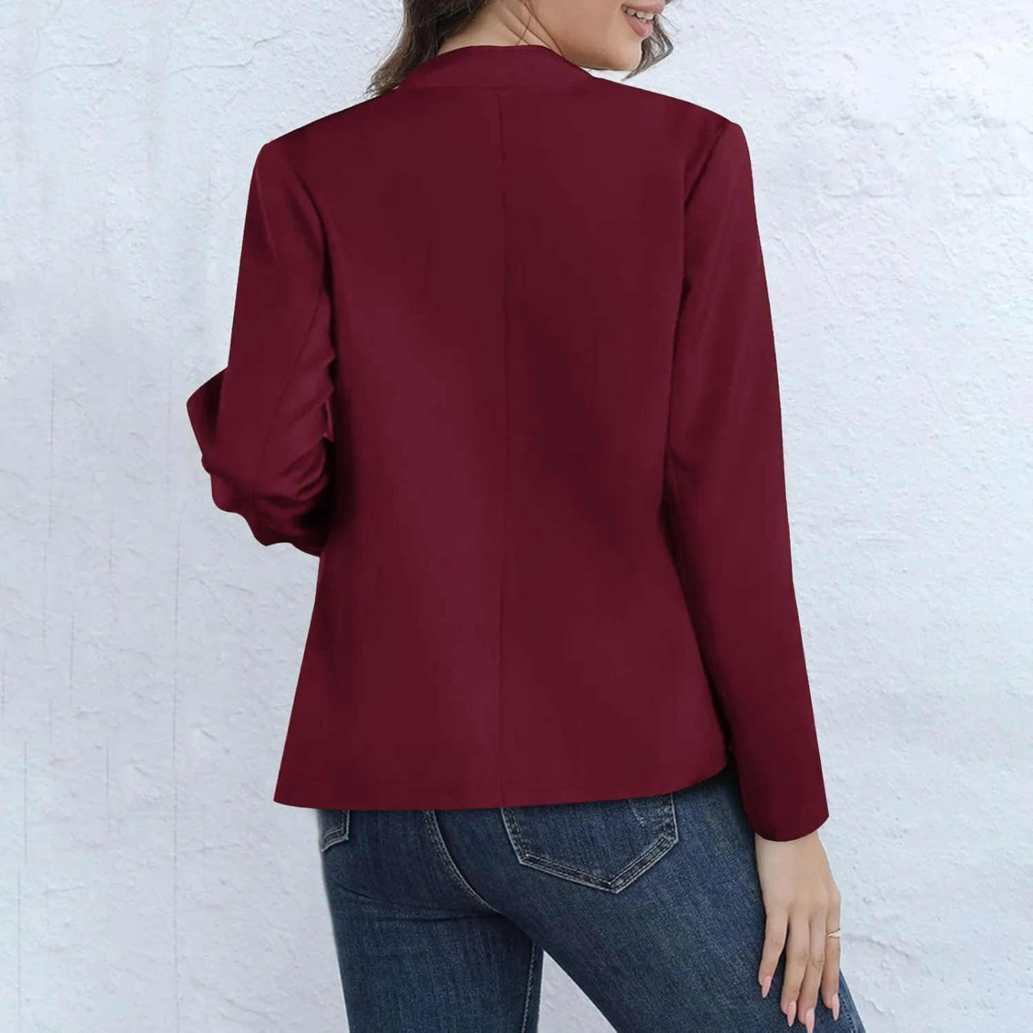 Blazers for Women Oversized Long Sleeve Open Front Work Office Blazer Jackets Casual Lightweight Lapel Cardigan