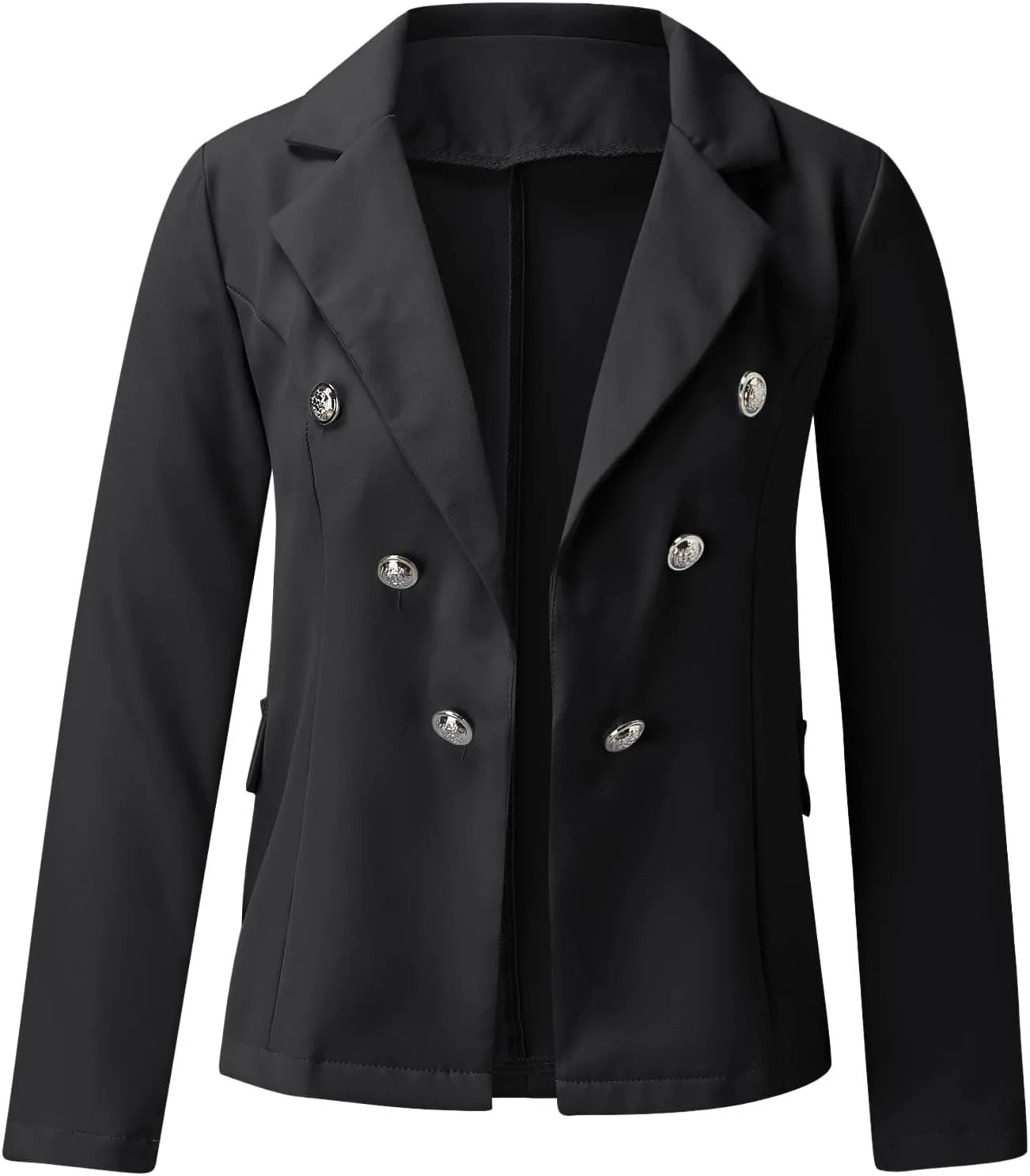 Blazers for Womens Fall Trendy Lapel Long Sleeve Sport Jacket Casual Chest Button Open Front Cardigans 2024 Work Suit