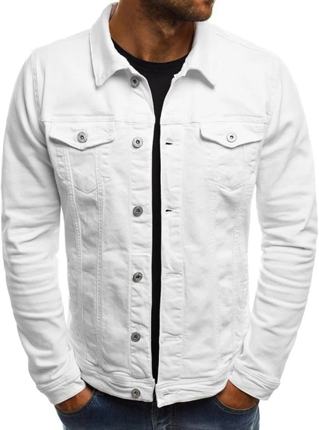 Bomber Jacket Men, Men's Lightweight Bomber Jacket Windbreaker Slim Fit Active Coat Outerwear Button Down Jackets