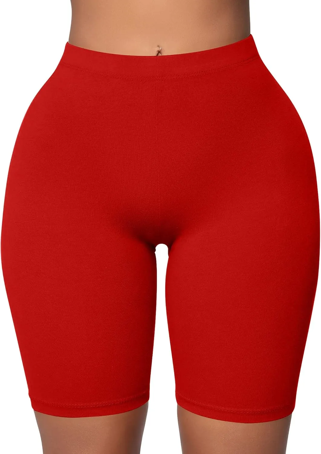BORIFLORS Women's Athletic Workout High Waist Gym Biker Shorts
