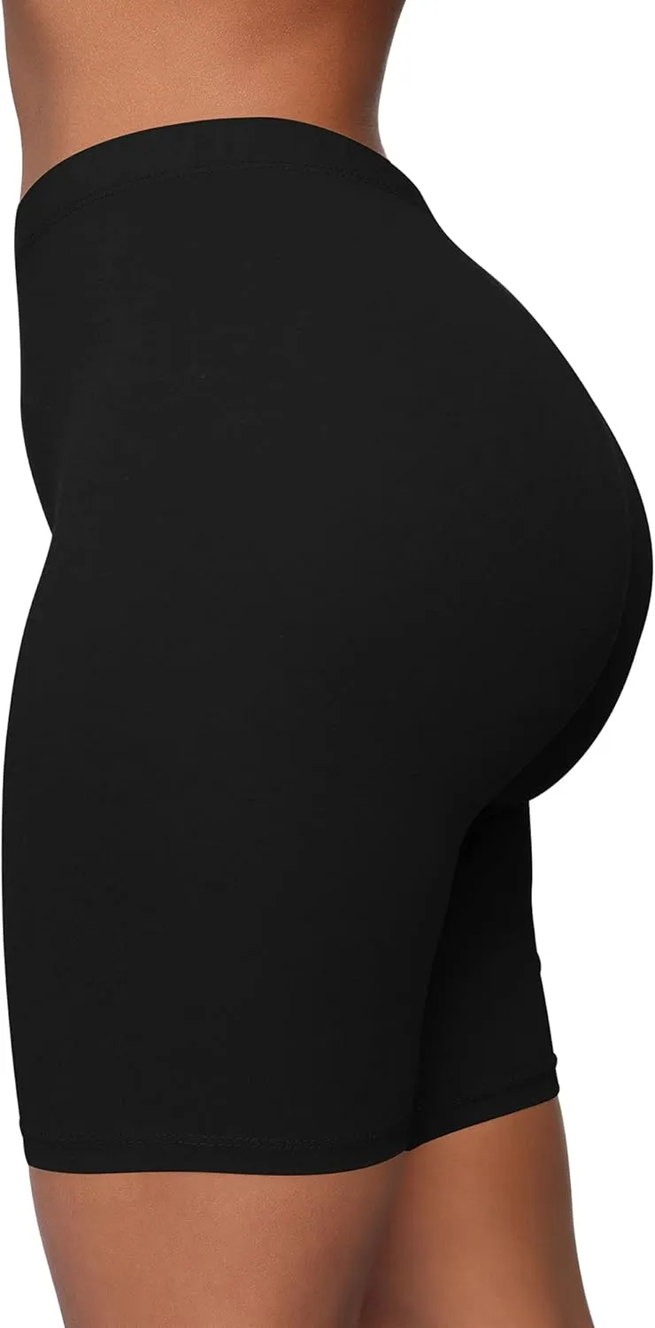 BORIFLORS Women's Athletic Workout High Waist Gym Biker Shorts