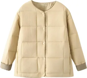 Borniu Fall Winter Jackets for Women 2024 Warm Quilted Jackets Lightweight Casual Puffer Jacket Down Coat Outerwear