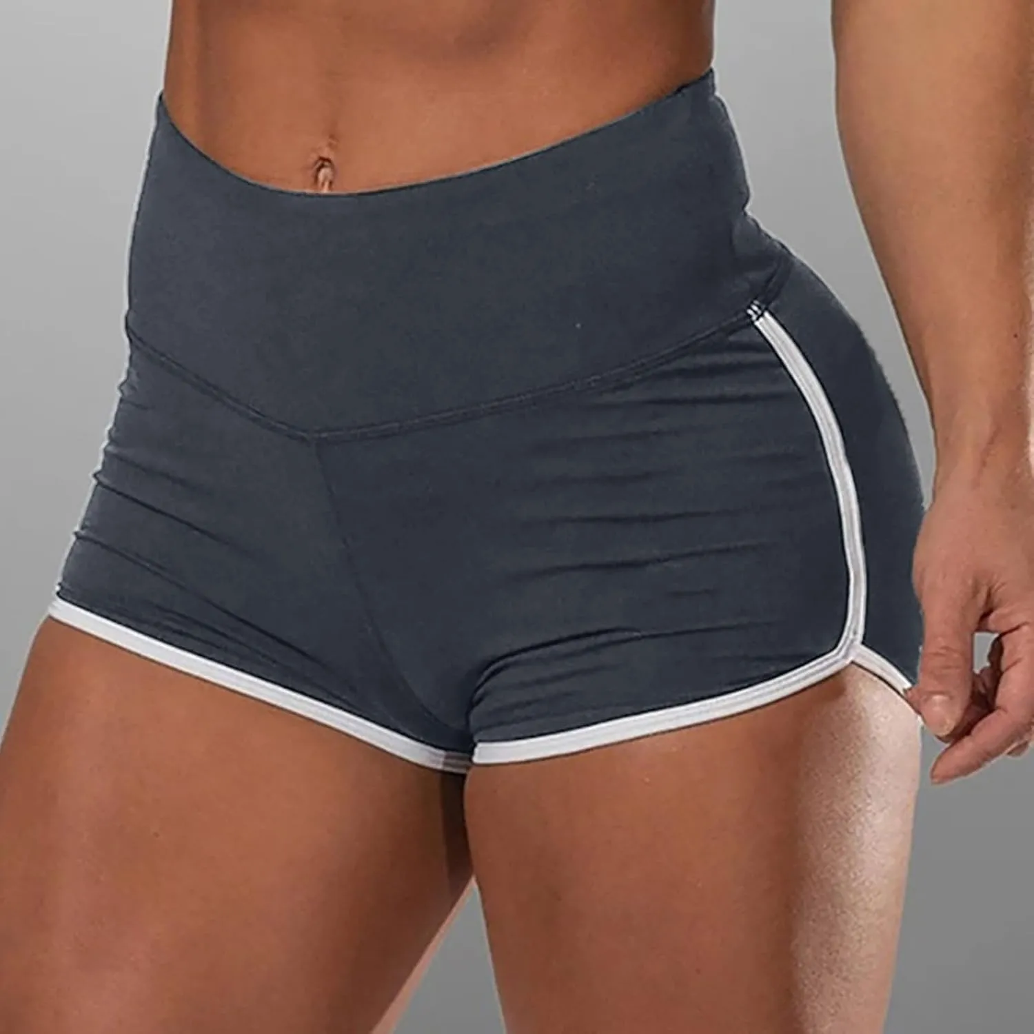 BOXIACEY Women's Booty Shorts High Waist Biker Shorts Workout Butt Lifting Shorts Yoga Running Gym Shorts Sports Shorts