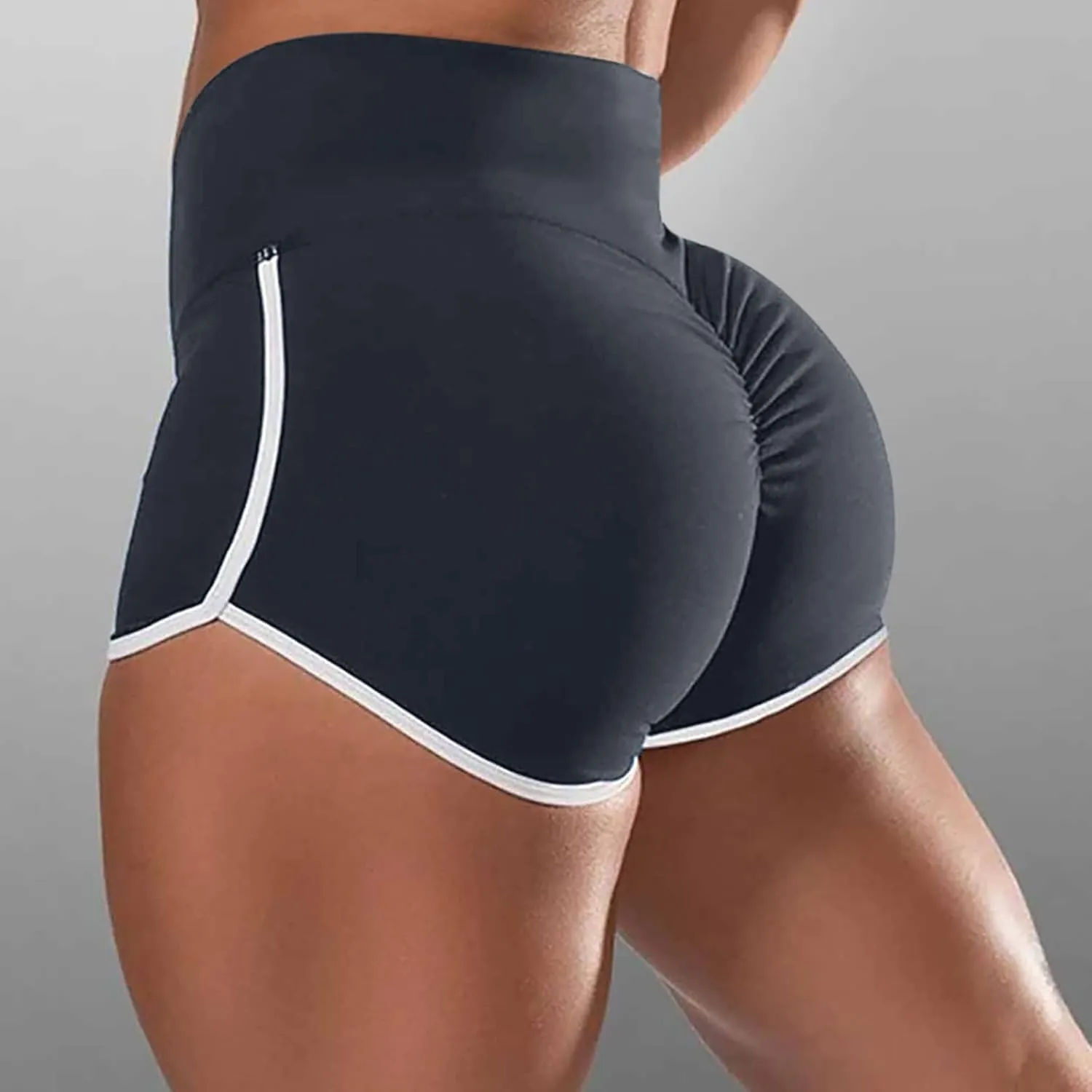 BOXIACEY Women's Booty Shorts High Waist Biker Shorts Workout Butt Lifting Shorts Yoga Running Gym Shorts Sports Shorts