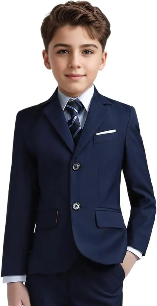Boys Blazers Slim Fit Suit Jacket Kids Formal Tuxedo Blazer Outfit for Party School