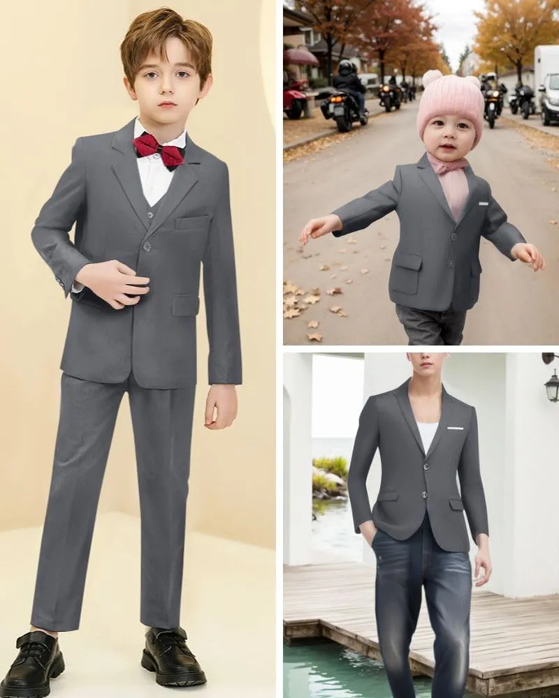 Boys Blazers Slim Fit Suit Jacket Kids Formal Tuxedo Blazer Outfit for Party School
