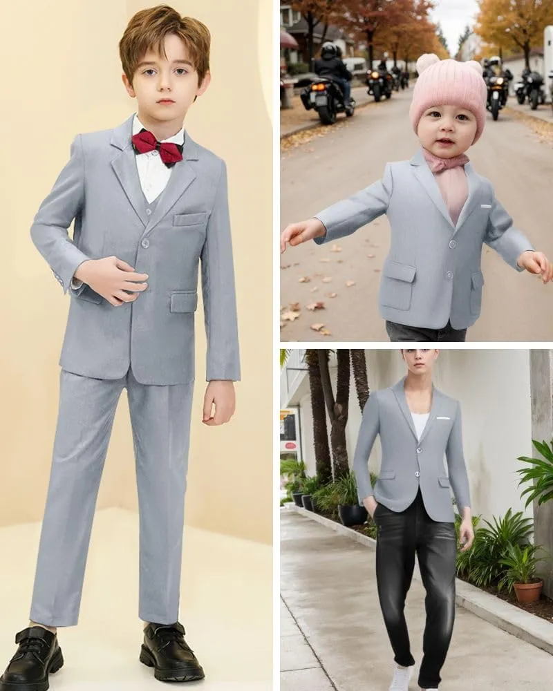 Boys Blazers Slim Fit Suit Jacket Kids Formal Tuxedo Blazer Outfit for Party School
