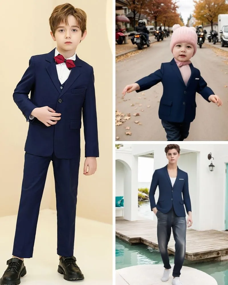 Boys Blazers Slim Fit Suit Jacket Kids Formal Tuxedo Blazer Outfit for Party School