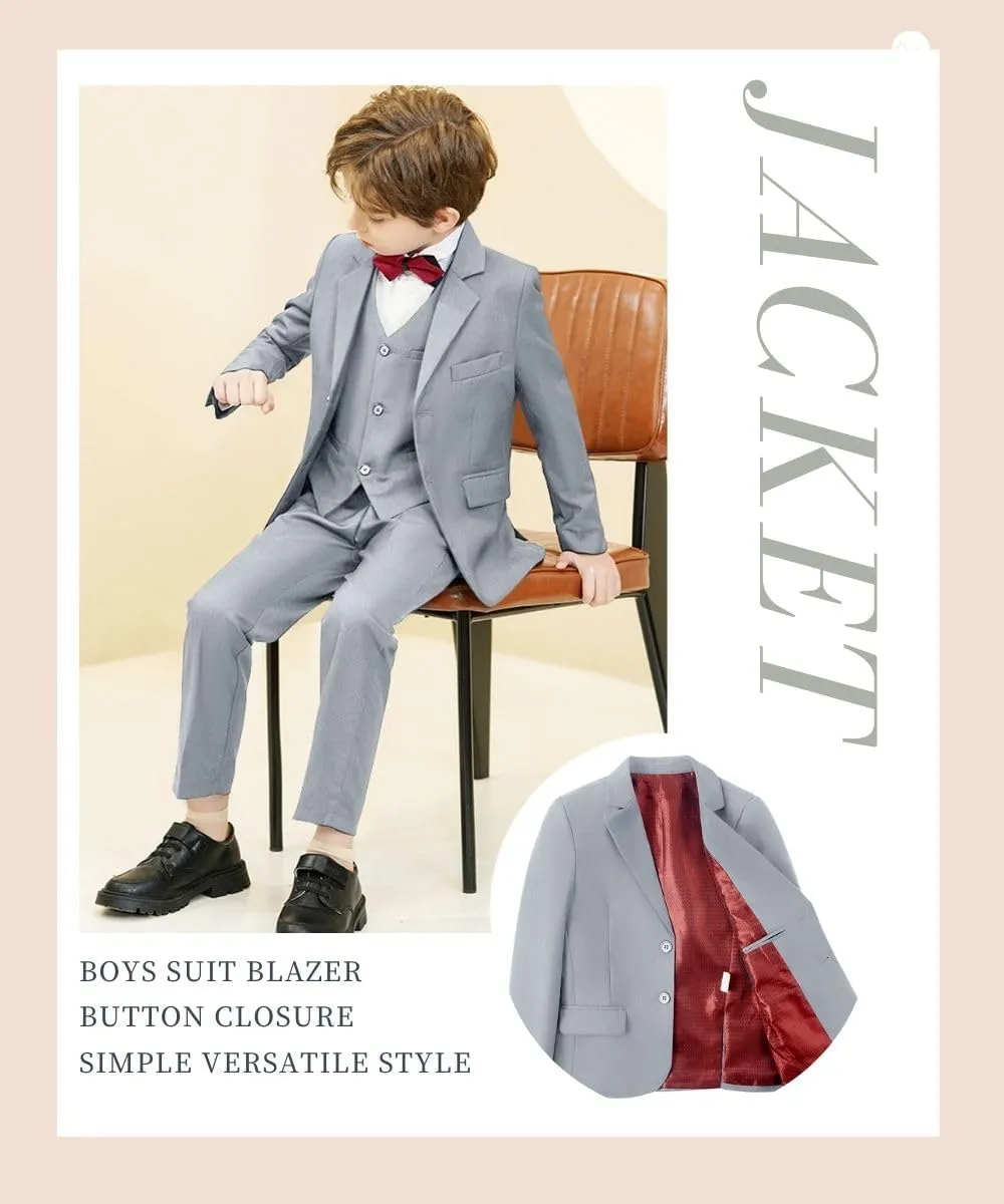 Boys Blazers Slim Fit Suit Jacket Kids Formal Tuxedo Blazer Outfit for Party School