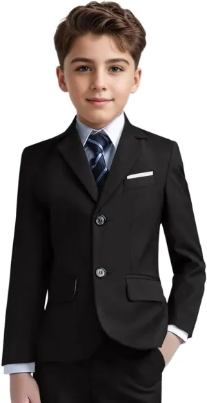 Boys Blazers Slim Fit Suit Jacket Kids Formal Tuxedo Blazer Outfit for Party School