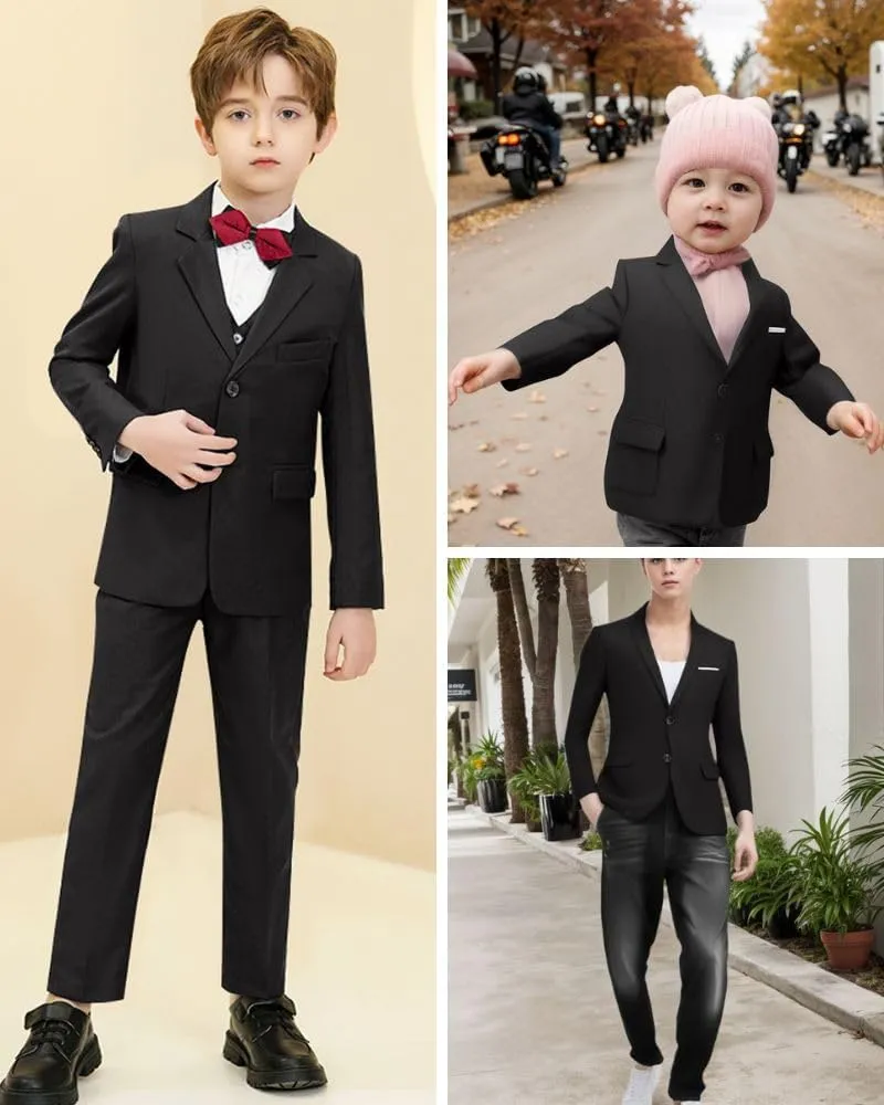 Boys Blazers Slim Fit Suit Jacket Kids Formal Tuxedo Blazer Outfit for Party School