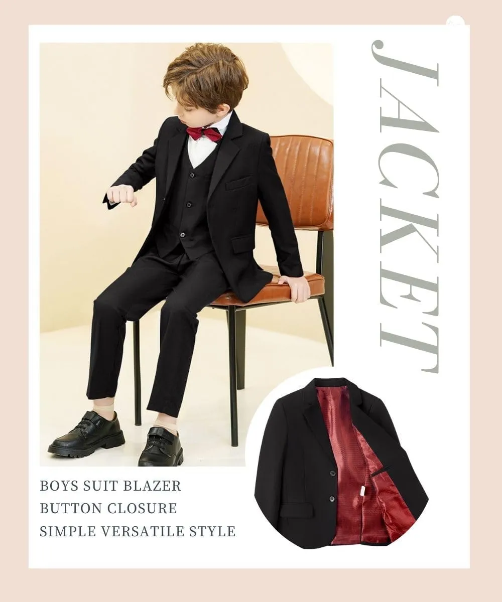 Boys Blazers Slim Fit Suit Jacket Kids Formal Tuxedo Blazer Outfit for Party School