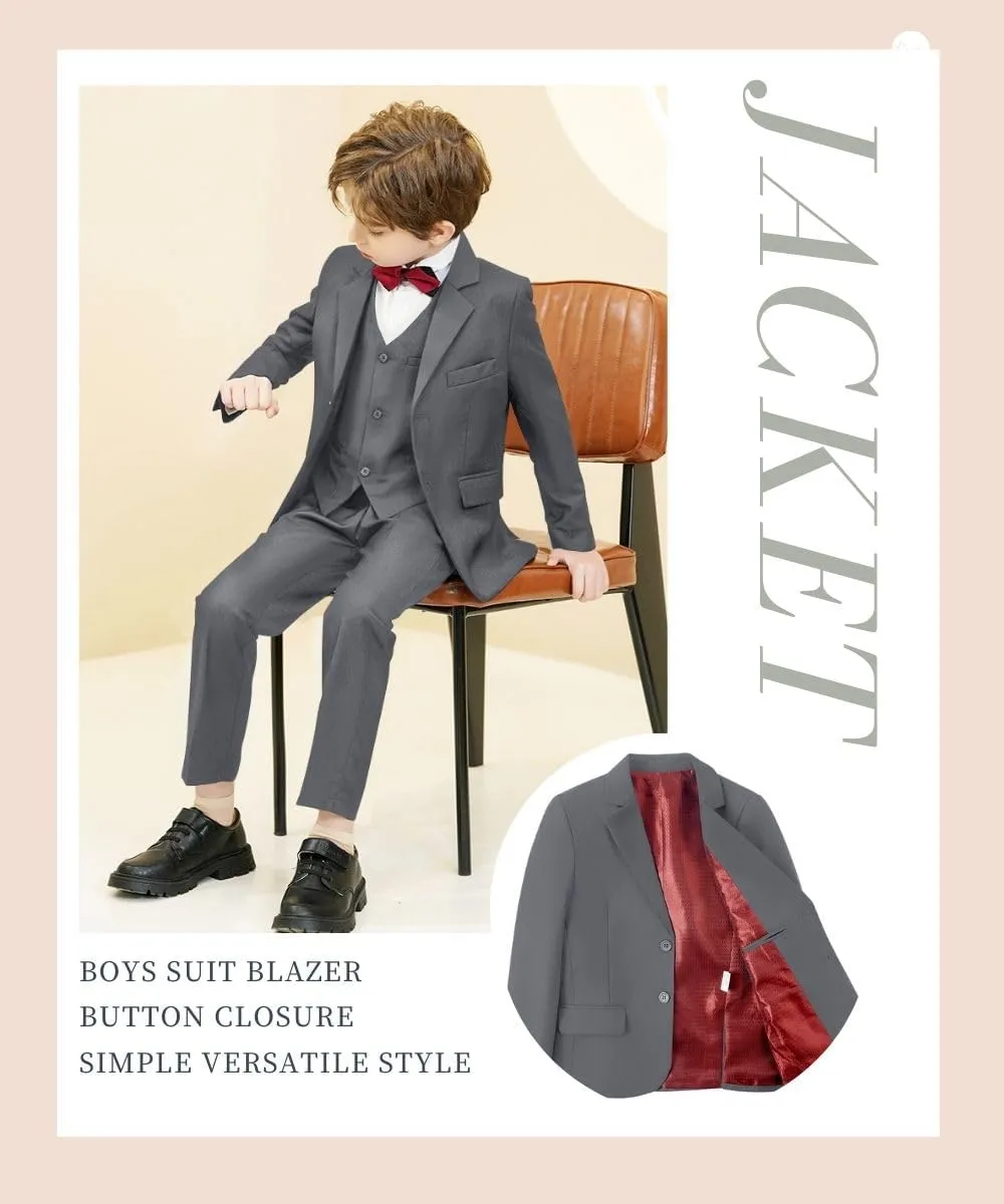 Boys Blazers Slim Fit Suit Jacket Kids Formal Tuxedo Blazer Outfit for Party School