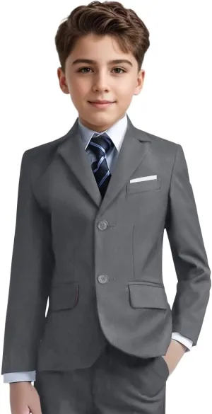 Boys Blazers Slim Fit Suit Jacket Kids Formal Tuxedo Blazer Outfit for Party School