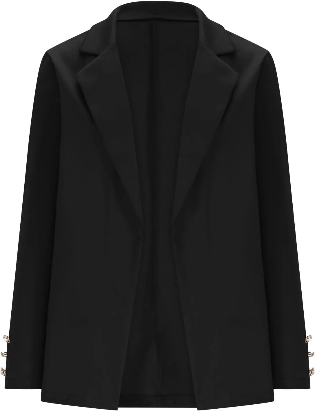 Casual Blazer for Women Fashion Lightweight Professional Work Office Suit Coat Button Solid Color Open Front Clothes