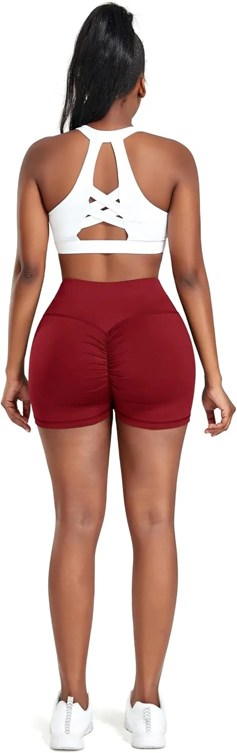 CFR Women Workout Shorts Gym Shorts Fitness Scrunch Butt Lifting High Waist Athletic Shorts Hot Shorts for Summer
