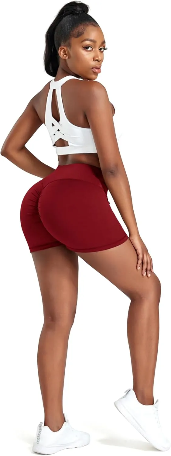 CFR Women Workout Shorts Gym Shorts Fitness Scrunch Butt Lifting High Waist Athletic Shorts Hot Shorts for Summer