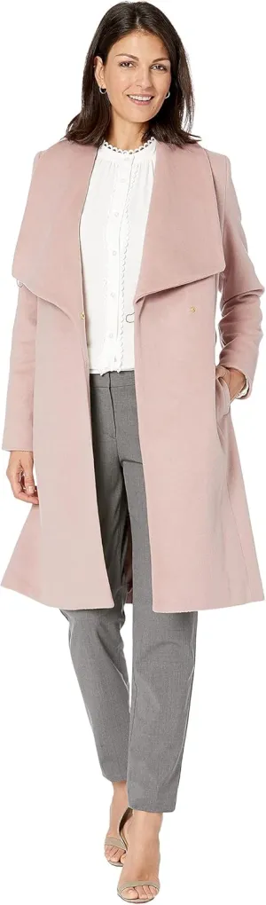 Cole Haan Women's Belted Wool Classically Elegant Coat for Year-Round Style