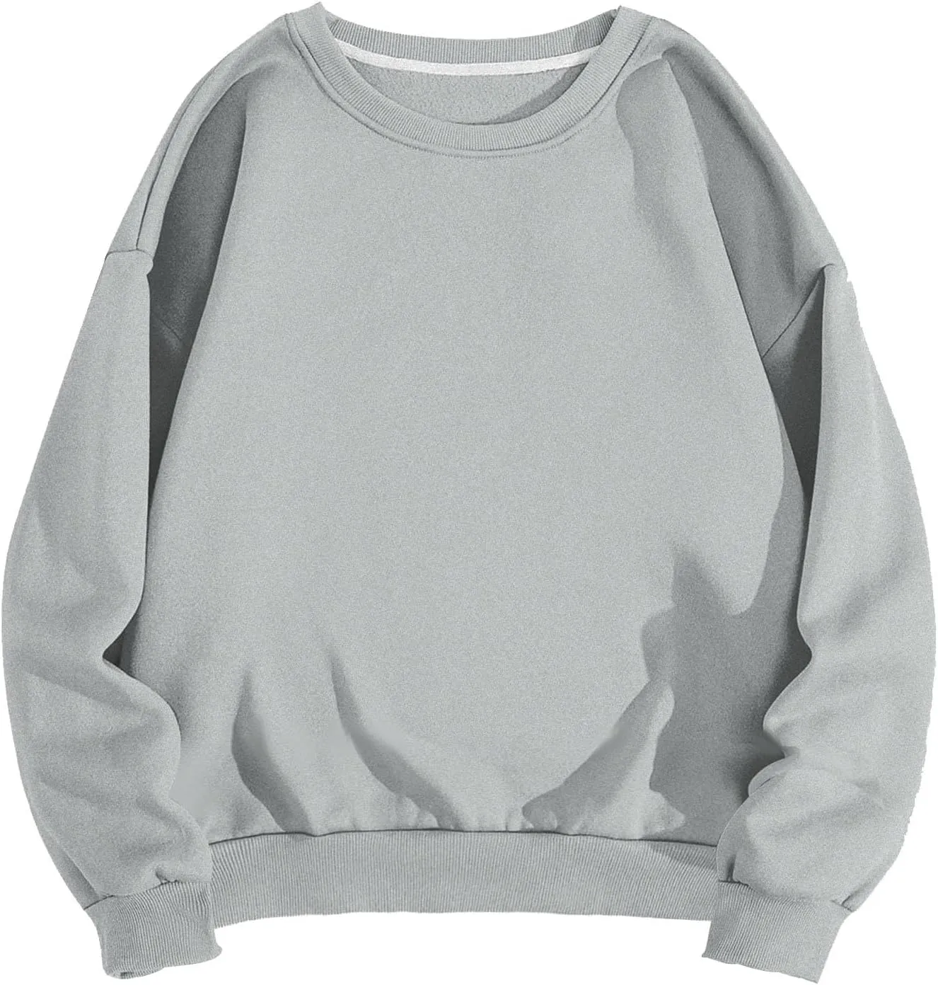 Crewneck Sweatshirts Men Casual Basic Solid Pullover Shirt Comfy Fit Long Sleeve Blouse Sports Athletic Workout Tops